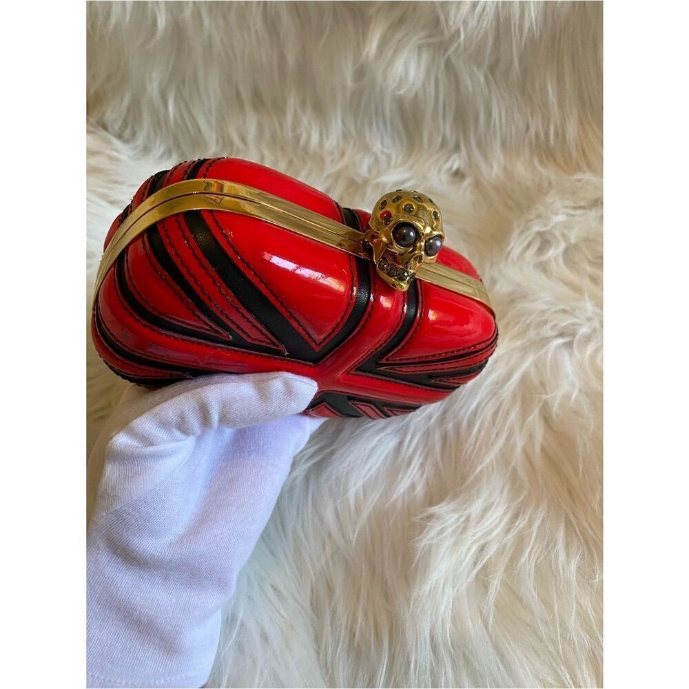 🛍️ ALEXANDER MCQUEEN Limited Edition Britannia England Patent Leather Clutch
